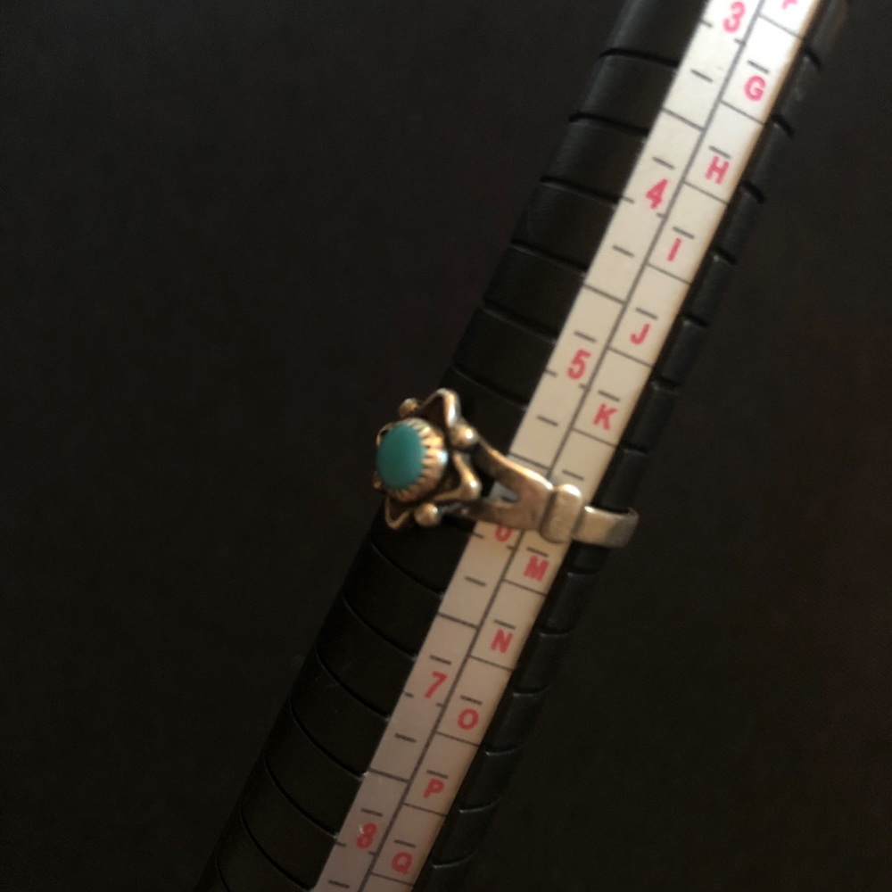 Sterling silver signed turquoise ring navajo western - Picture 5 of 9